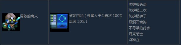 《地心护核者》勇敢的商人卖什么东西,《地心护核者》勇敢的商人卖什么东西,勇敢的商人售卖物品分享,第2张