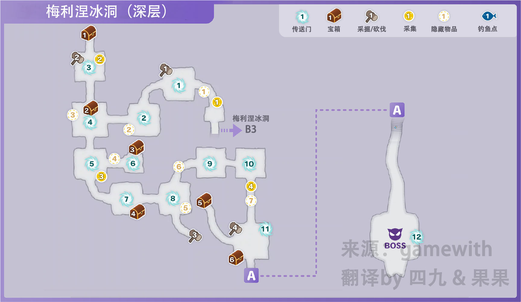 符文工厂5梅利涅冰洞深层区域的道具在哪里,符文工厂5梅利涅冰洞深层区域的道具在哪里,梅利涅冰洞深层区域全道具位置,相关,游戏,区域,第2张