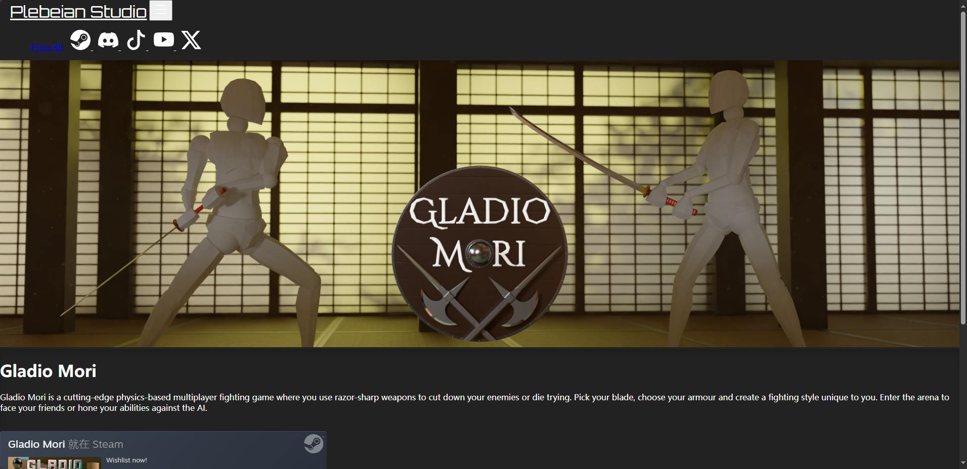 《Gladio Mori》游戏官网地址介绍,《Gladio Mori》游戏官网地址介绍,游戏官网地址介绍,1,相关,2,第2张